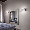 Ideal Lux Luminaria de pared CLIP AP2 SMALL ARGENTO de 2 llamas E27 IP20, cromo 