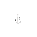 Ideal Lux Luminaria colgante FLUT SP1 BIG E27 IP20, negro 