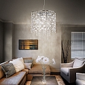 Ideal Lux Pendant luminaire EVASIONE SP10, 10 flames, G9, 40W, chromee