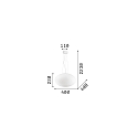 Ideal Lux Pendant luminaire CANDY SP1 D40, E27, �40cm, white
