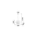 Ideal Lux Luminaria colgante CANDY SP1 D50 E27 IP20, blanco