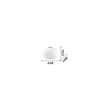 Ideal Lux Ceiling luminaire CANDY PL1 D40, E27, �40cm, white