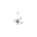 Ideal Lux Luminaria colgante NEMO FUME SP1 D50 E27 IP20, color humo 