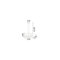 Ideal Lux Luminaria colgante ULISSE PL3 D52, de 3 llamas E27 IP20, blanco