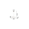 Ideal Lux Luminaria colgante GLORY SP3 D40 de 3 llamas E27 IP20, blanco 