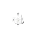 Luminaria colgante LEAVES SP8 de 8 llamas G9 IP20, blanco