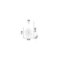 Ideal Lux Luminaria colgante LEAVES SP12 de 12 llamas G9 IP20, blanco