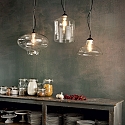 Ideal Lux Luminaria colgante BISTRO SP1 SQUARE E27 IP20, transparente