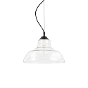Luminaria colgante BISTRO SP1 PLATE E27 IP20, transparente