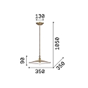 Ideal Lux Luminaria colgante CANTINA SP1 E27 IP20, lat�n antiguo