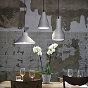 Ideal Lux Pendant luminaire OIL-6, � 25cm / H 12.5cm, E27 max. 15W, concrete, cement grey / black