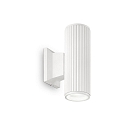 Luminaria de pared para exteriores BASE Arriba-Abajo GU10 IP44, transparente, blanco mate