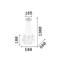 Ideal Lux Luminaria colgante MAPA PLUS de 1 llama E14 IP20, acero, blanco