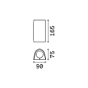Ideal Lux Luminaria de pared para exteriores KEOPE AP2 Arriba-Abajo GU10 IP55, gris
