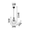 Luminaria colgante AMPOLLA 2 ajustable E27 IP20
