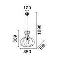 Luminaria colgante AMPOLLA 1 ajustable E27 IP20