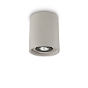 Luminaria de techo OAK ROUND giratorio GU10 IP20, gris, pintado
