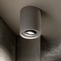 Ideal Lux Luminaria de techo OAK ROUND giratorio GU10 IP20, gris, pintado