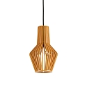 Luminaria colgante CITRUS-1 inclinable E27 IP20, madera, negro