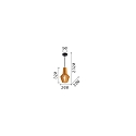 Ideal Lux Luminaria colgante CITRUS-1 inclinable E27 IP20, madera, negro