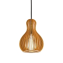 Luminaria colgante CITRUS-3 E27 IP20, madera, negro