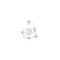 Ideal Lux Luminaria colgante OPERA de 10 llamas, ajustable E27 IP20, blanco