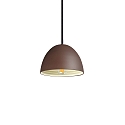 Luminaria colgante FOLK � 18CM de 1 llama E27 IP20, mate, marr�n caf� regulable