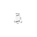 Ideal Lux Luminaria colgante FOLK de 3 llamas E27 IP20, mate, marr�n caf� regulable