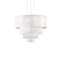 Luminaria colgante OPERA de 4 llamas, ajustable E27 IP20, blanco