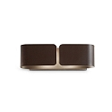 Luminaria de pared CLIP SMALL de 2 llamas E27 IP20, acero corten (autopatinable)