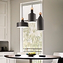 Ideal Lux Pendant luminaire TRIADE, 3 flames, lenght 75cm, E27, dark grey / gold decor