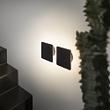 Ideal Lux Luminaria de pared COVER SQUARE indirecta IP20, �palo, negro, con recubrimiento de polvo