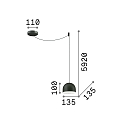 Luminaria colgante TALL BIG ajustable E27 IP20
