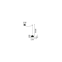 Ideal Lux Luminaria colgante TALL BIG ajustable E27 IP20, negro