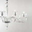 Ideal Lux Pendant luminaire BRIGITTA, 8 flames, Ø 89cm, E14, transparent glass