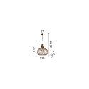 Ideal Lux Luminaria colgante ONION BIG E27 IP20, marr�n