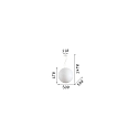 Ideal Lux Luminaria colgante CARTA SP1 grande E27 IP20, blanco, blanco mate
