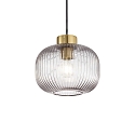 Luminaria colgante MINT-2 E27 IP20, color humo, lat�n satinado