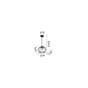 Ideal Lux Luminaria colgante MINT-2 E27 IP20, color humo, lat�n satinado