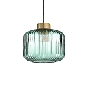 Pendant luminaire MINT-2, � 20cm, E27, mint green / brass satin