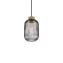 Luminaria colgante MINT-1 E27 IP20, color humo, lat�n satinado