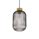 Luminaria colgante MINT-3 E27 IP20, color humo, lat�n satinado