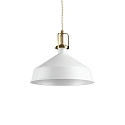 Luminaria colgante ERIS-2 E27 IP20, dorado mate, blanco