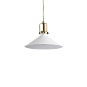 Luminaria colgante ERIS-3 E27 IP20, dorado mate, blanco