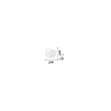 Luminaria de pared TICK inclinable IP20, hoja de plata