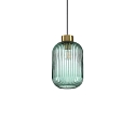 Luminaria colgante MINT-1 E27 IP20, verde de menta, lat�n satinado