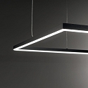 Ideal Lux pendant luminaire ORACLE SLIM 70 square, adjustable IP20, black