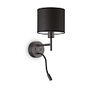 Luminaria de pared SET UP MAP2 de 2 llamas, con brazo flexible, con conexi�n USB E27 IP20, negro