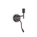 Ideal Lux Luminaria de pared SET UP MAP2 de 2 llamas, con brazo flexible, con conexi�n USB E27 IP20, negro