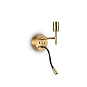 Luminaria de pared SET UP MAP2 de 2 llamas, con brazo flexible, con conexi�n USB E27 IP20, lat�n
